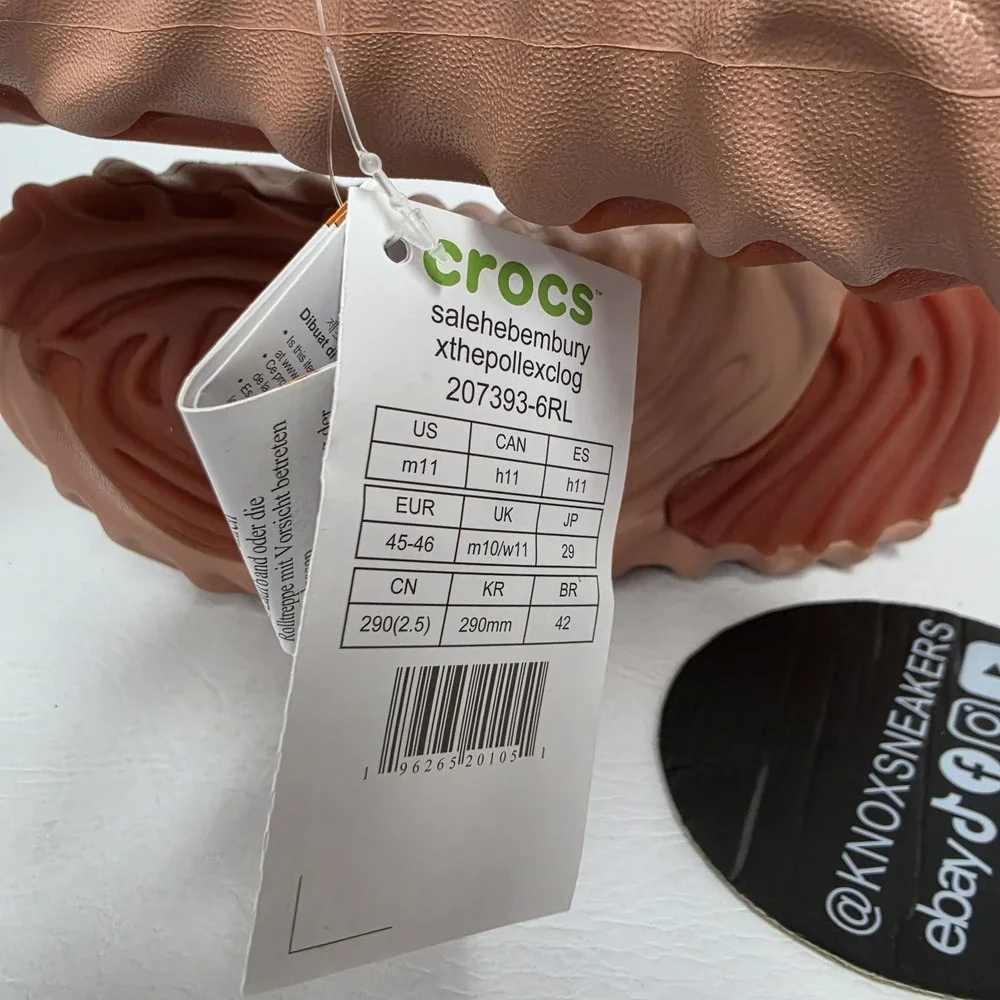 Salehe Bembury X Crocs The Pollex Clog Kuwata Pale Blush 207393-6RL Size 11